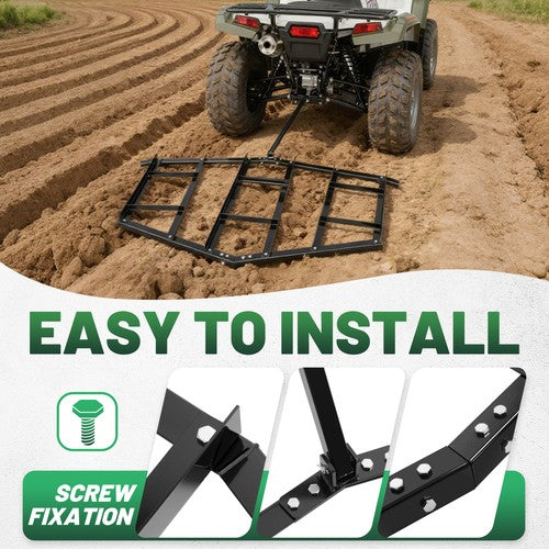 DURAFORCE 84" Driveway Drag Tow Behind Drag Harrow Gravel Grader For ATV UTV Tractor