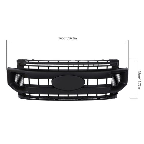 DURAFORCE Front Bumper Upper Grille Mesh Grill For Ford F250 XL/XLT 2020-2022 LC3Z-8200-BA
