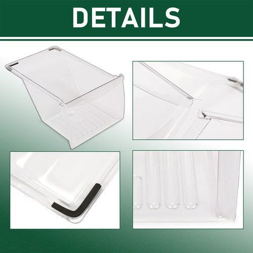 DURAFORCE Fridge Refrigerator Clear Crisper Drawer Pan Replacement For 240337103 PS429854