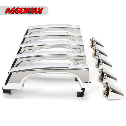 5 PCS Exterior Door Handle Assembly Replacement for Hummer H3 Alpha 06-10