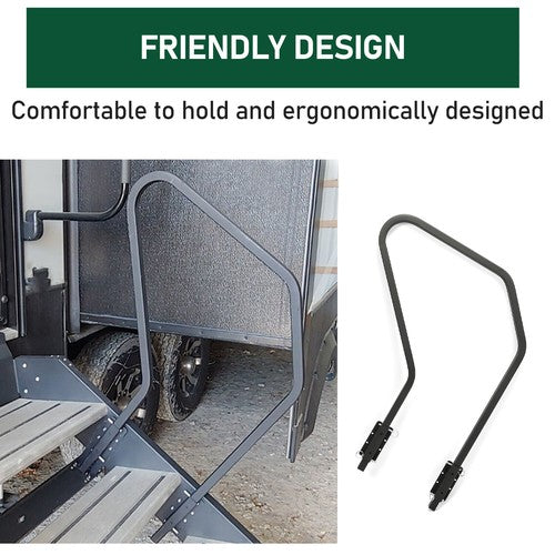 DURAFORCE Step Entry Assist Handrail For 5th Wheel RV Camper Solid Generation 3 Solid Step