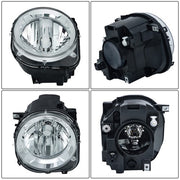 DURAFORCE Left Chrome Headlights For Jeep Renegade 2015-2018 Projector Halogen Headlamps