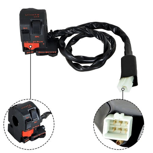 DURAFORCE Handlebar Switch Start Stop Kill Headlight 85-87 For Honda ATC250ES Big Red 250