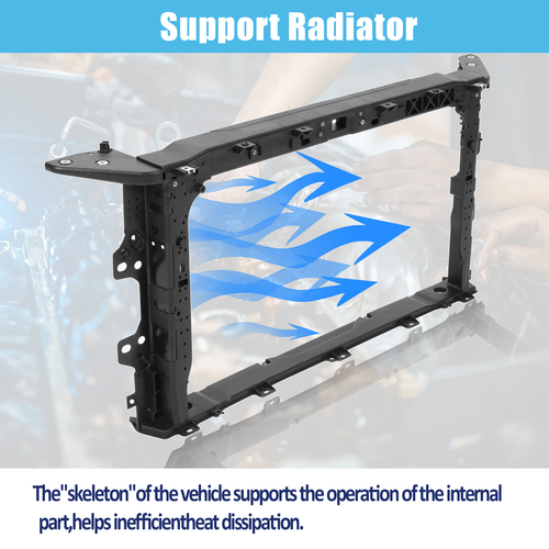 Black Front Radiator Support Core Frame For Hyundai Elantra 2019-2020 64101F3500