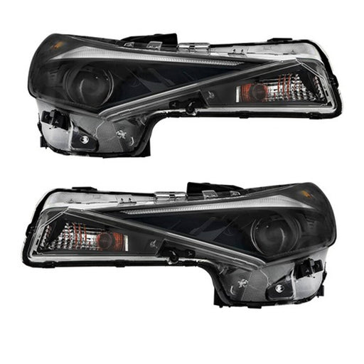 DURAFORCE Headlights Replacement For Hyundai Elantra 2021-2022 LH+RH Clear Black Halogen