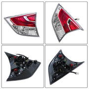 DURAFORCE Right Tail Light Fit For Nissan Rogue 2014-2016 Lamp RH LED Clear&Red Lens Rear