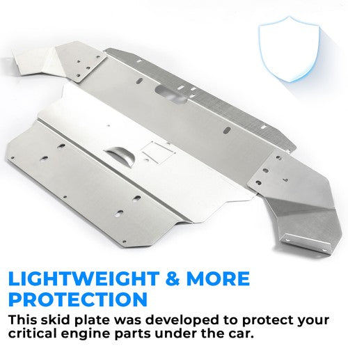 Aluminum Lower Skid Plate Silver for Audi A4 S4 B5 B6 B7 96-08