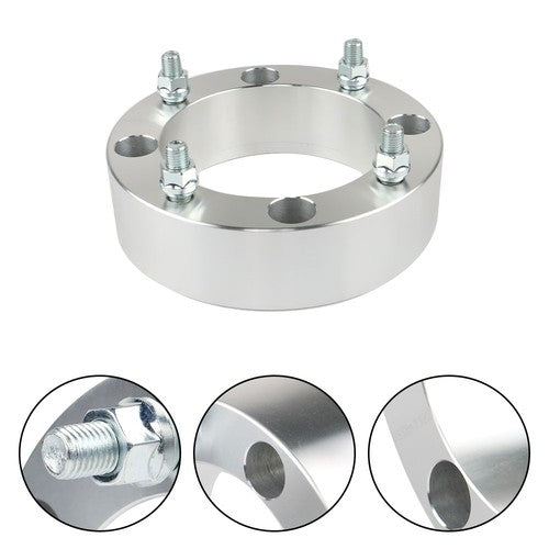 DURAFORCE 4X Wheel Spacers 4x156 2" 131mm M12x1.5 Silver For Polaris Ranger RZR 2013+