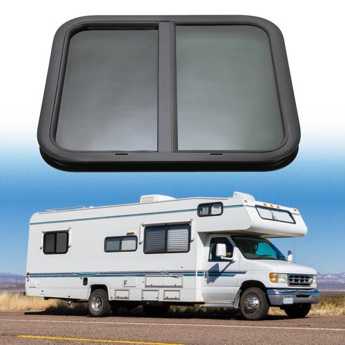 DURAFORCE 24" x 22" RV Window Fit For Camper Trailer Horizontal Sliding Window Breathable