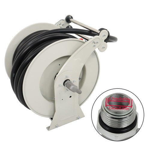 DURAFORCE 300PSI Fuel Diesel Hose Reel Retractable 3/4" x 66' Auto Refueling Gun For Truck