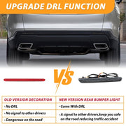 DURAFORCE Rear Bumper LED Reflector Lights Pair For 2023 2024 Honda CR-V CRV Smoked Lens