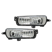 DURAFORCE Front Bumper Upper+Lower Grill&Fog Light Set&Trim Set For Ford Focus 2015-2018