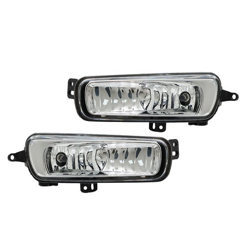 DURAFORCE Front Bumper Upper+Lower Grill&Fog Light Set&Trim Set For Ford Focus 2015-2018