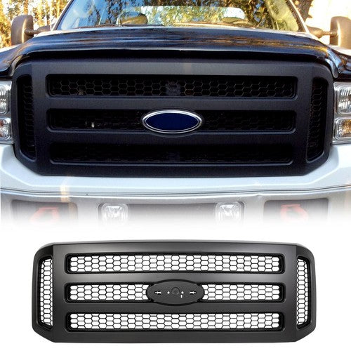 DURAFORCE Black Painted Grille Assembly For Ford 05-07 F250 F350 Super Duty Part FO1200457