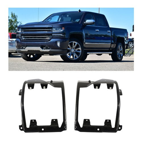 DURAFORCE Front Bumper Headlight Brackets 2pcs Fit For Chevrolet Silverado 1500 2016-2018