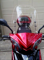 DURAFORCE 17"x15" Clear Scooter Moped Motorcycle Windshield For Yamaha Honda 125cc 150cc