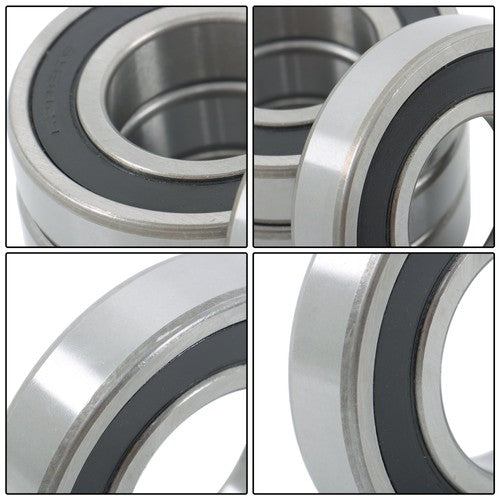DURAFORCE 4Pcs 6208-2RS Bearings 40×80×18mm Double Rubber Seals Deep Groove Ball Bearing