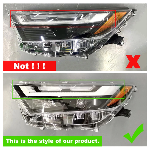 For 2022 2023 Toyota RAV4 XLE Halogen Headlight W/ LED DRL Right Passenger Side