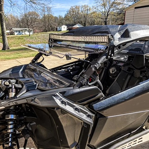 DURAFORCE 2-IN-1 Front Flip Clear Windshield for Can-Am Maverick X3 Models 2017+
