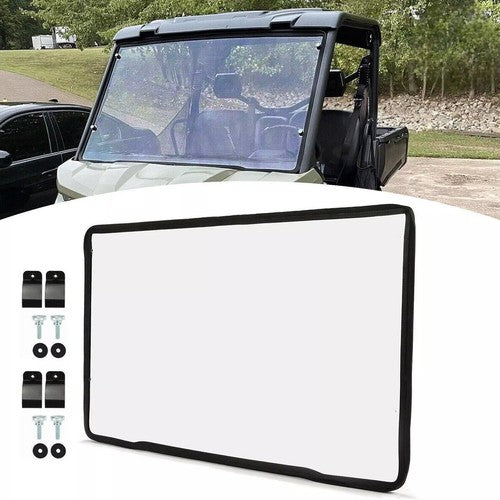 DURAFORCE Front Clear Full Windshield For 16-23 Can-Am Defender HD 5 8 10 W/Hardware