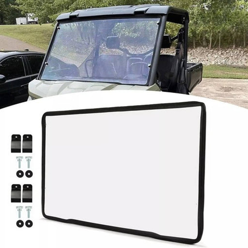 DURAFORCE Front Clear Full Windshield For 16-23 Can-Am Defender HD 5 8 10 W/Hardware