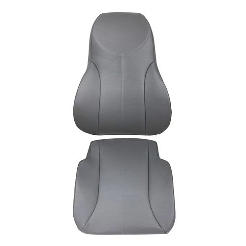 DURAFORCE 4200-4300-4400 Seat Cover+Backrest Driver's Side Gray Air Ride 2-PCS Set Leather