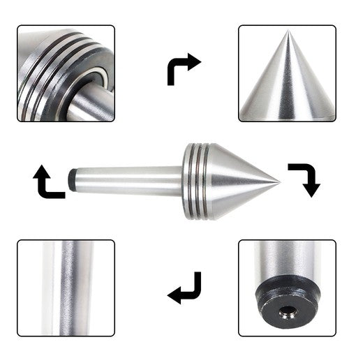 DURAFORCE MT2 Rotary Live Center Shaft Morse Taper Heavy Duty Bearing Lathe Turning New