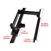 DURAFORCE For Grilling Universal Powder Coated Black Bumper-Mounted Swing Arm Assembly