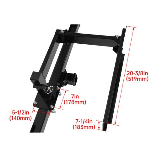 DURAFORCE For Grilling Universal Powder Coated Black Bumper-Mounted Swing Arm Assembly