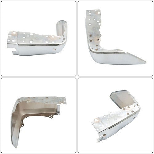 DURAFORCE Rear Bumper End Right Passenger Side For Toyota Tundra 2014-2017 W/ Holes Chrome