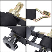 DURAFORCE Ladder Rack Ratchet Tie Downs*4 Steel Black 500lbs 1.5in*7.5ft 1.4in Square Tube