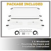 DURAFORCE New Front Vented Windshield 2 PIECE Clear For Kubota RTV1140 CPX 2009-2016