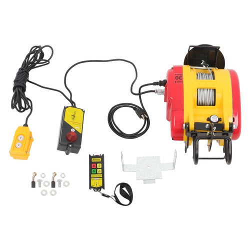 DURAFORCE 1100lbs 500kg 2in1 Portable Electric Hoist Winch Wire & Wireless Remote Control