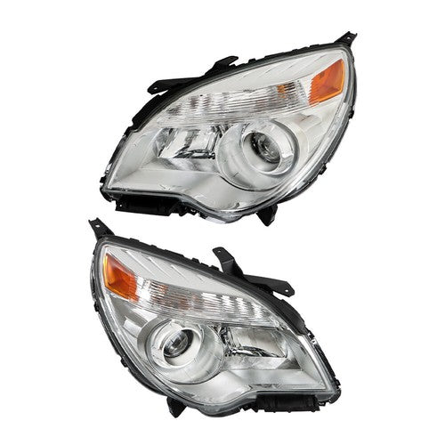 DURAFORCE Projector Passenger + Driver Clear For Chevy Equinox 2011-2015 Headlights Front