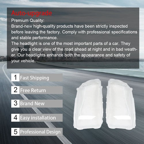 DURAFORCE Left + Right Lens Cover Lampshade For Land Rover Range Rover Sport 2010-2013