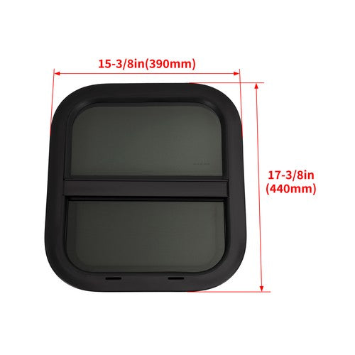 Vertical Slider 14x16 Aluminum RV Window with Trim Ring Tempered Glass for Camper
