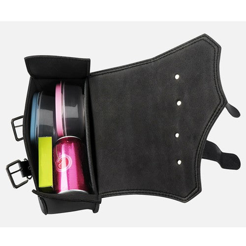 DURAFORCE New For Sportster 883 Dyna Moto PU Leather Luggage Tool Saddlebag Saddle Bags