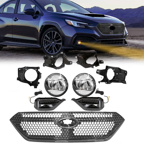 DURAFORCE Girlle & Fog lights W/Cover Bracket & Double Lights LED For 2022-2023 Subaru WRX
