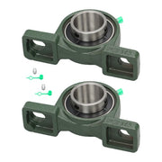 DURAFORCE 2 Pack UCP210-32 Pillow Block Mounted Ball Bearing 2" Bore Self Aligning New