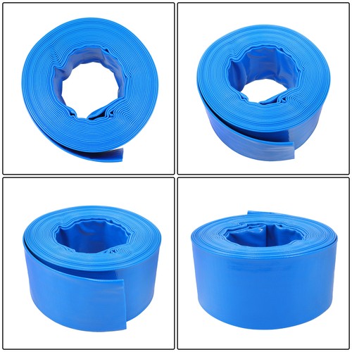DURAFORCE 3 x 50FT PVC Irrigation Hose With Two Hose Collets Blue New
