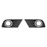 DURAFORCE Fog Light Cover Bezel w/Chrome Ring For Honda Pilot 2012 2013 2014 2015 LH & RH