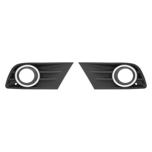 DURAFORCE Fog Light Cover Bezel w/Chrome Ring For Honda Pilot 2012 2013 2014 2015 LH & RH