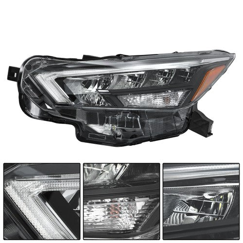 DURAFORCE Clear Lens New For Nissan Versa S SR SV 2020-2021 Pair Headlight Replacement LED