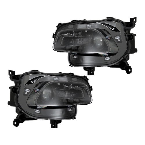 DURAFORCE Pair For 2014-2018 Jeep Cherokee Headlight Replacement HID/Xenon Clear Lens L+R