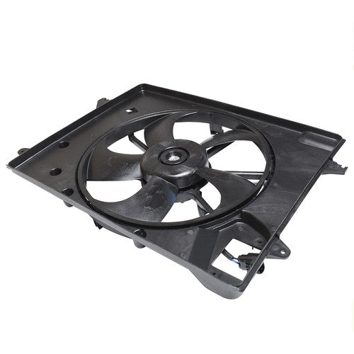 DURAFORCE Fit For 2015-2017 Sonata 2.4L Plastic Radiator AC Condenser Cooling Fan Assembly