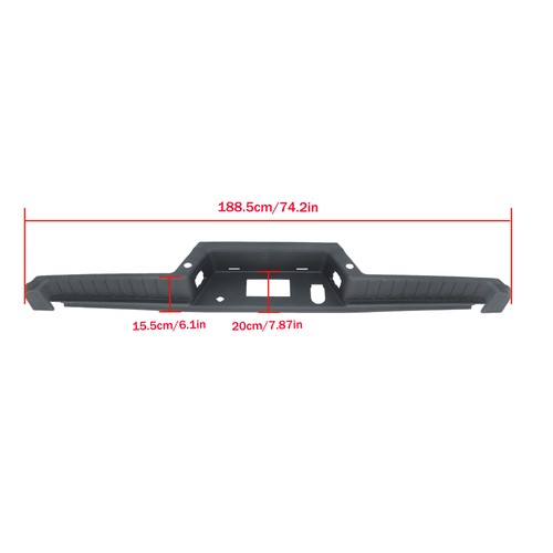 DURAFORCE Rear Bumper Top Step Pad With Trailer Holes Plastic For Ford F150 2021 2022 2023