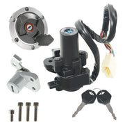 DURAFORCE NEW Ignition Switch Lock Gas Cap Cover Set For Kawasaki Ninja 250R EX250J 08-12