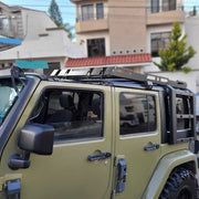 DURAFORCE Roof Rack Cargo Carrier Luggage W/ 2 Ladders For Jeep Wrangler JK 4-Door 2007-18