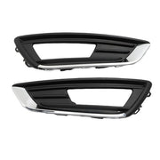 DURAFORCE Front Bumper Upper+Lower Grill&Fog Light Set&Trim Set For Ford Focus 2015-2018