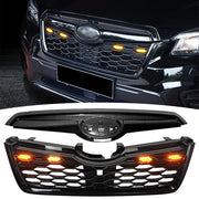 DURAFORCE Front Bumper Black Honeycomb Grille w/ Light for 2019-2021 for Subaru Forester